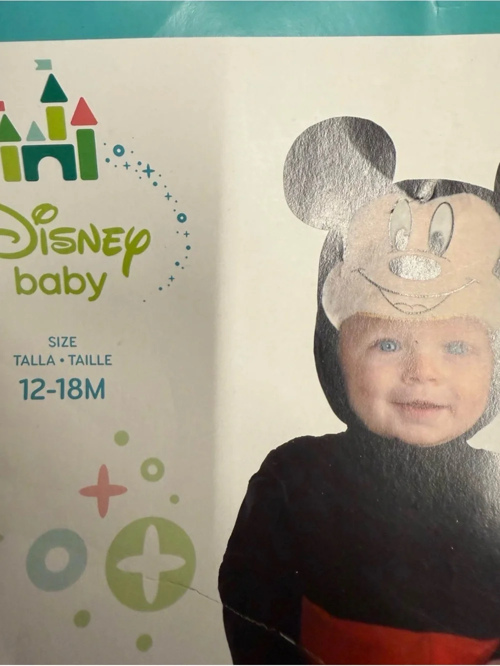 Disney Baby Mickey Mouse Costume in Black, Red & Yellow